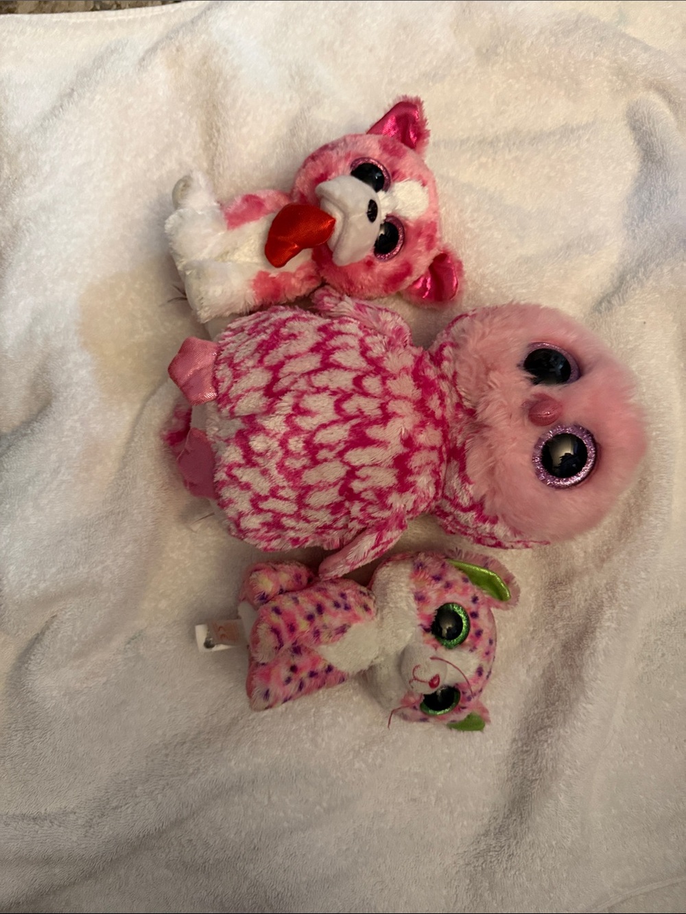 Plush Pink Owl Stuffed Toy Bundle